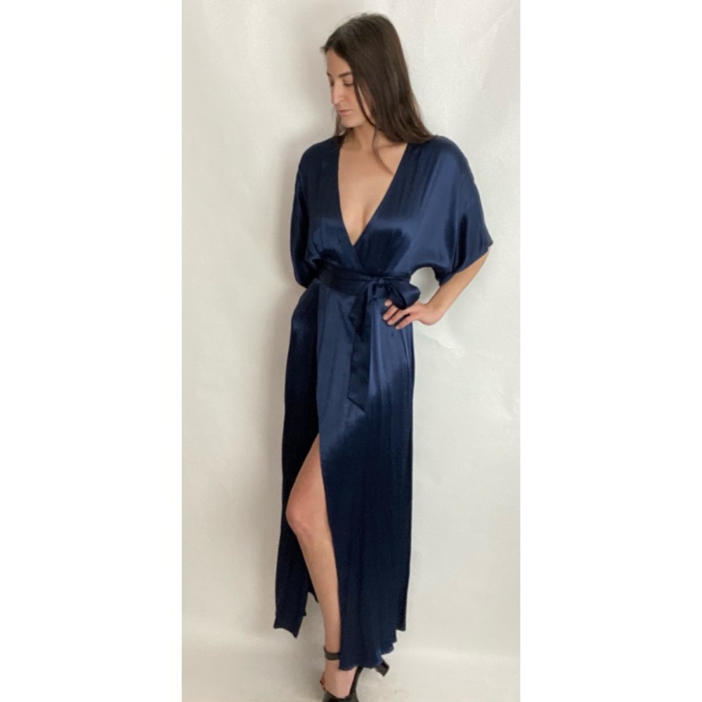 Reformation Warhol Dress [in Navy] with Belt